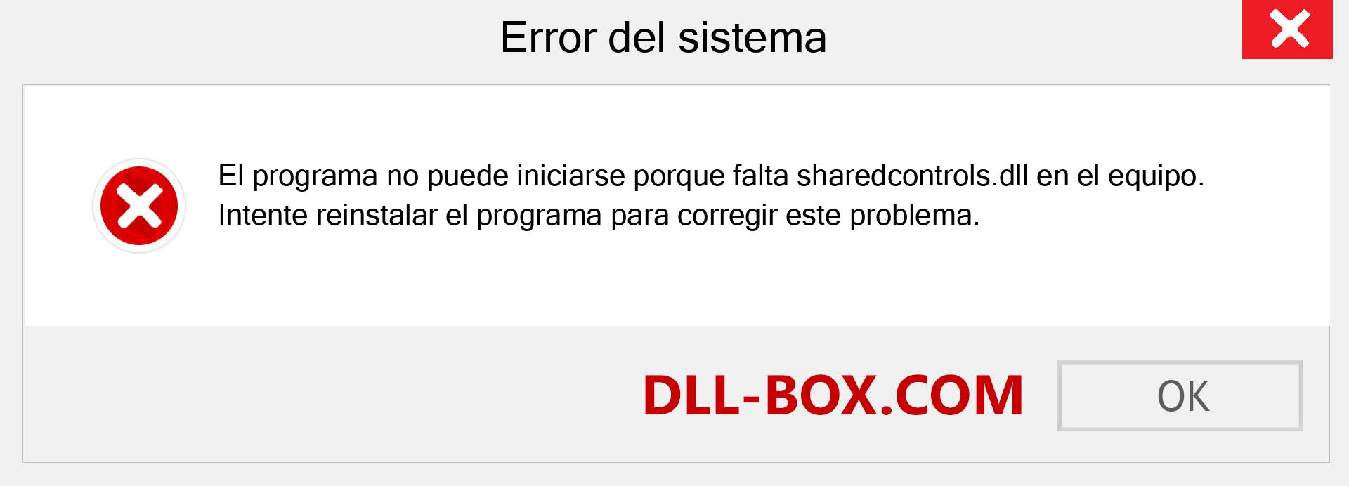 ¿Falta el archivo sharedcontrols.dll ?. Descargar para Windows 7, 8, 10 - Corregir sharedcontrols dll Missing Error en Windows, fotos, imágenes