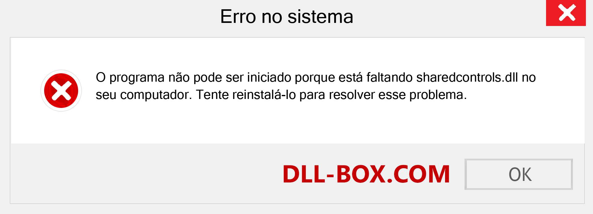 Arquivo sharedcontrols.dll ausente ?. Download para Windows 7, 8, 10 - Correção de erro ausente sharedcontrols dll no Windows, fotos, imagens